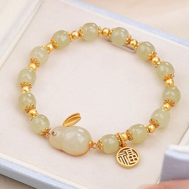 Special price 18K gold jasper rabbit bracelet bracelet