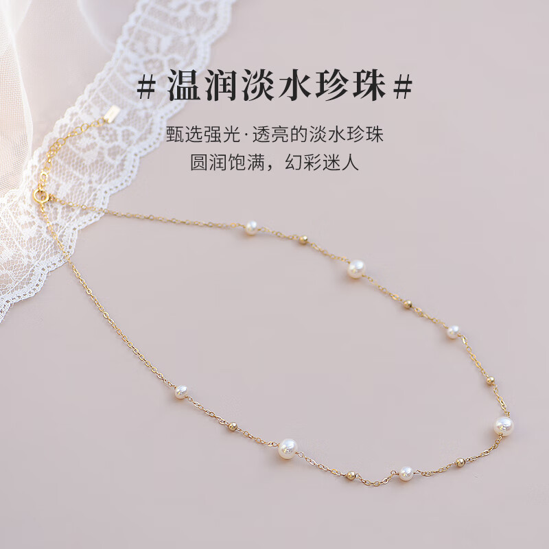 Freshwater pearl necklace fashion jewelry birthday gift for girlfriend