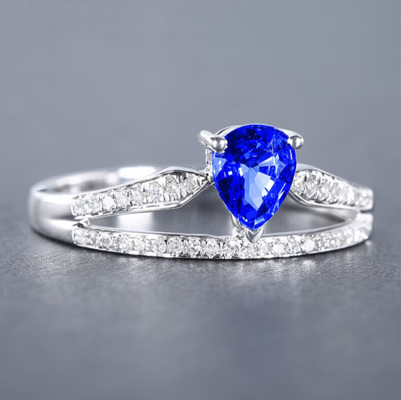 Ring for women 2 carat sapphire ring