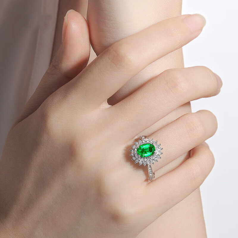 Emerald daiquiri ring for women classic green 1.5 carat emerald ring