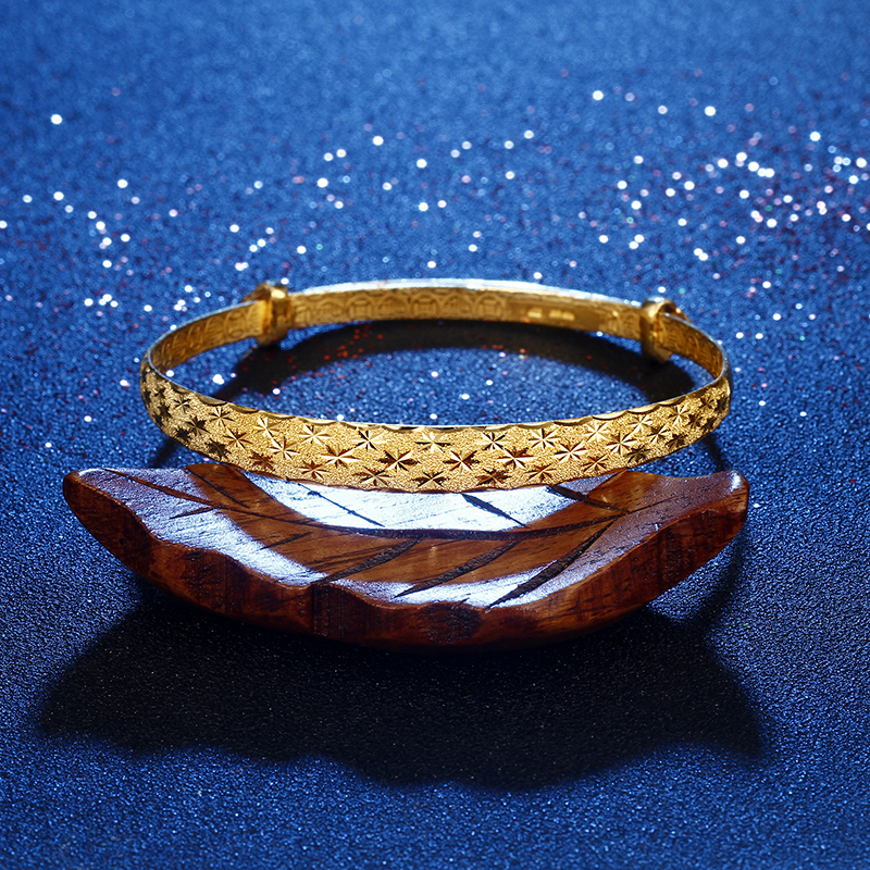 Gold bracelet female pull design adjustable ladies gold 999 gold brace