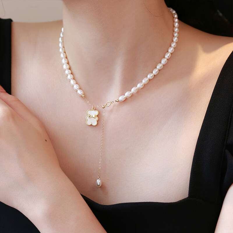 Freshwater pearl necklace ladies jewelry birthday gift for girlfriend 