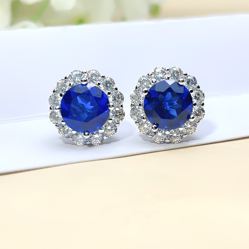 High Definition Cornflower Sapphire Earrings New Wave Earrings