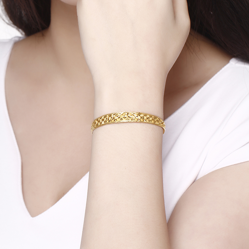 Gold bracelet female pull design adjustable ladies gold 999 gold brace