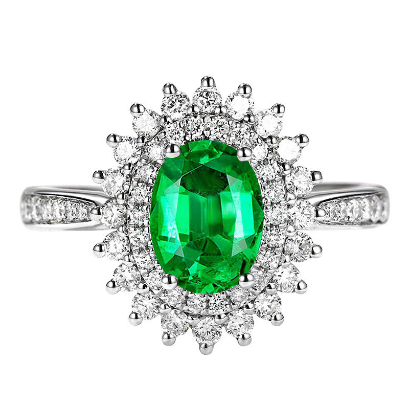 Emerald daiquiri ring for women classic green 1.5 carat emerald ring