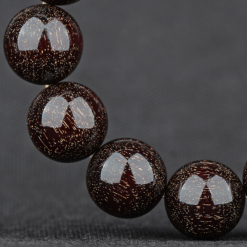 Collector grade Indian small leaf rosewood string 20mm Buddha beads high oil density clay 12pcs