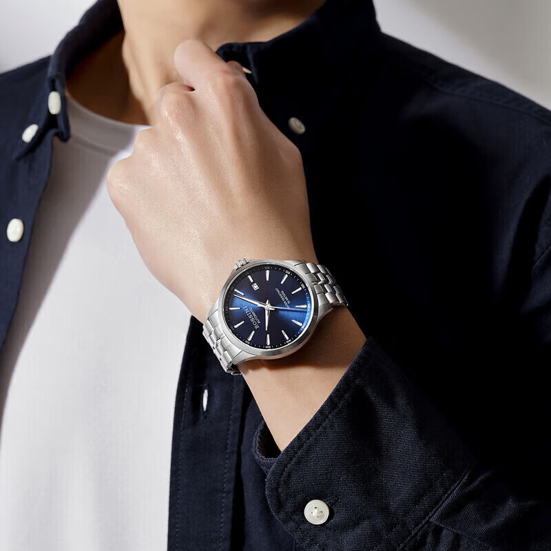 Automatic mechanical watch blue plate steel strap luminous waterproof Father's Day gift