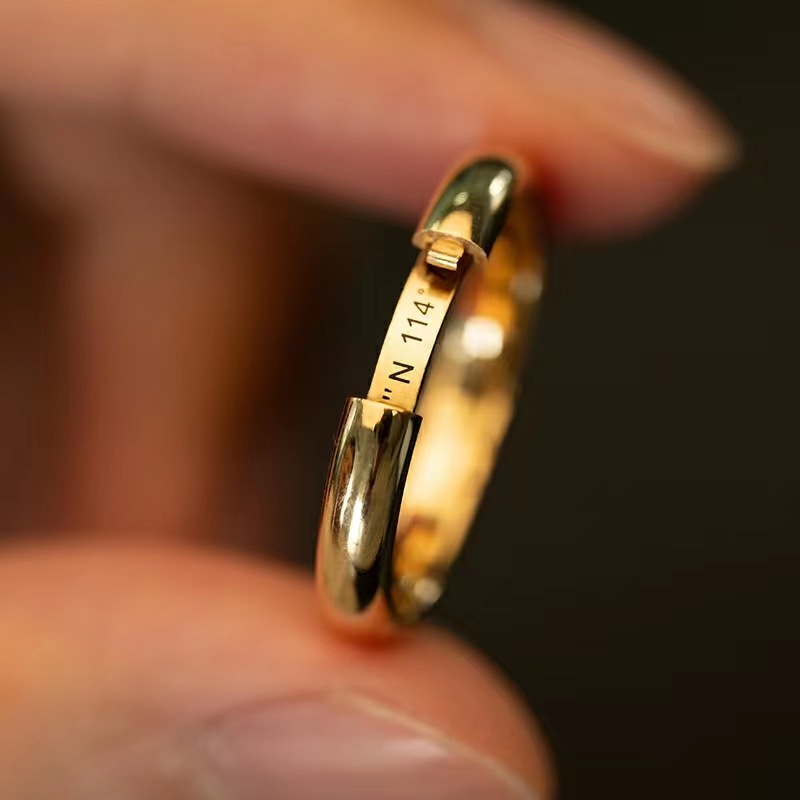 Personalized 24k ring, free processing engraving