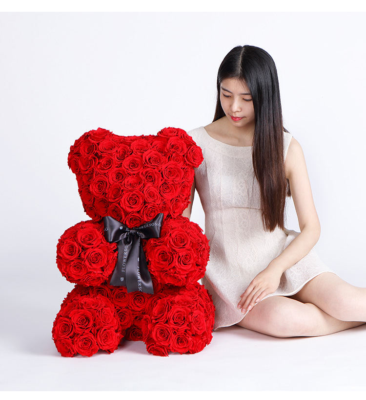 "Love in the World" eternal rose bear / custom models / 60cm