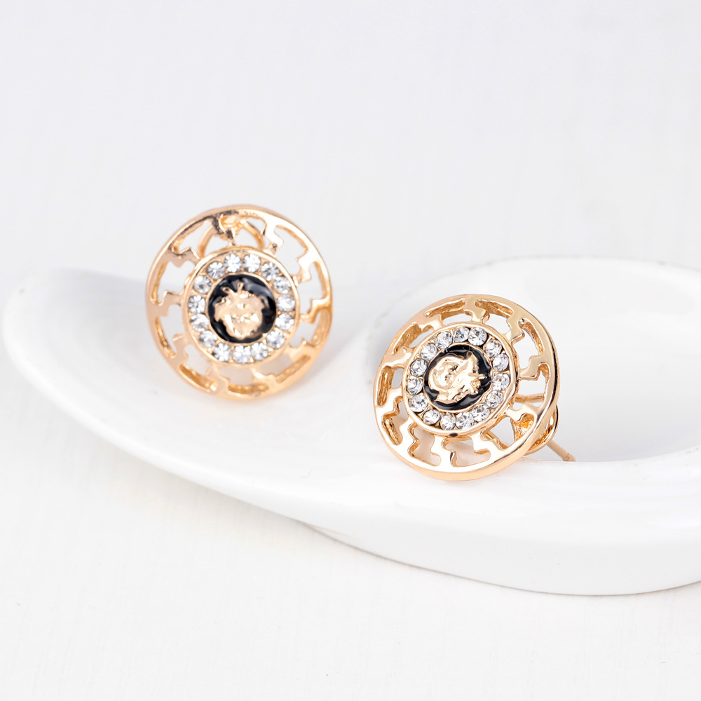 Classic lion head bracelet ring necklace set of four sets of wedding with jewelry