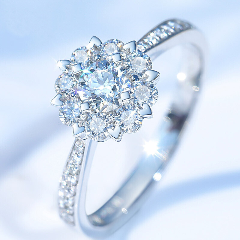 Woman's Flower Group Diamond Ring Women's Ring 
