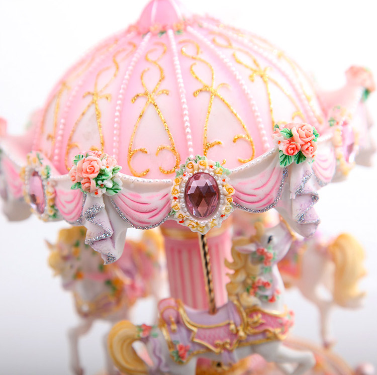 Carousel Trumpet Rose Boutique Music Box