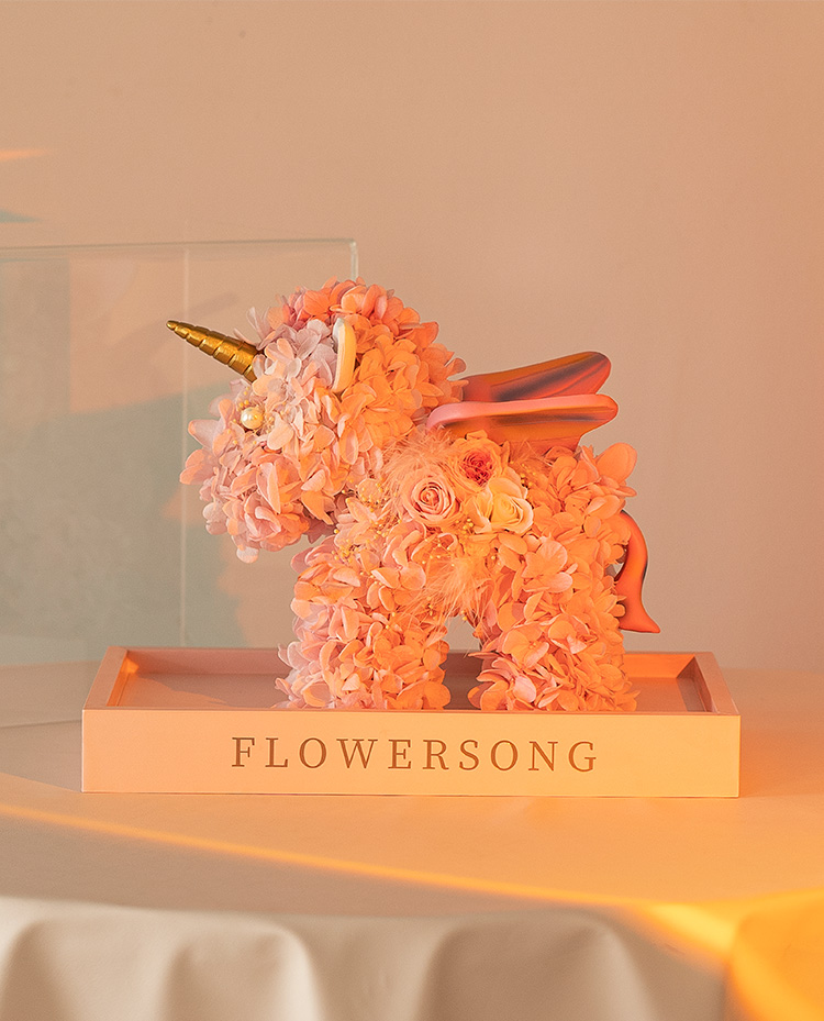 Unicorn perpetual flower acrylic gift box
