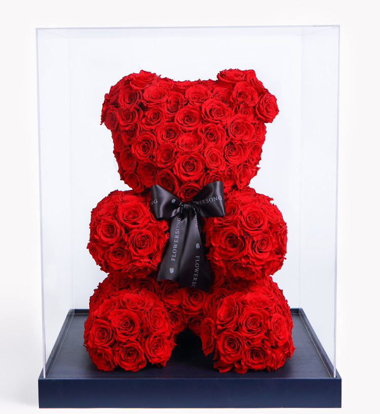 "Love in the World" eternal rose bear / custom models / 60cm