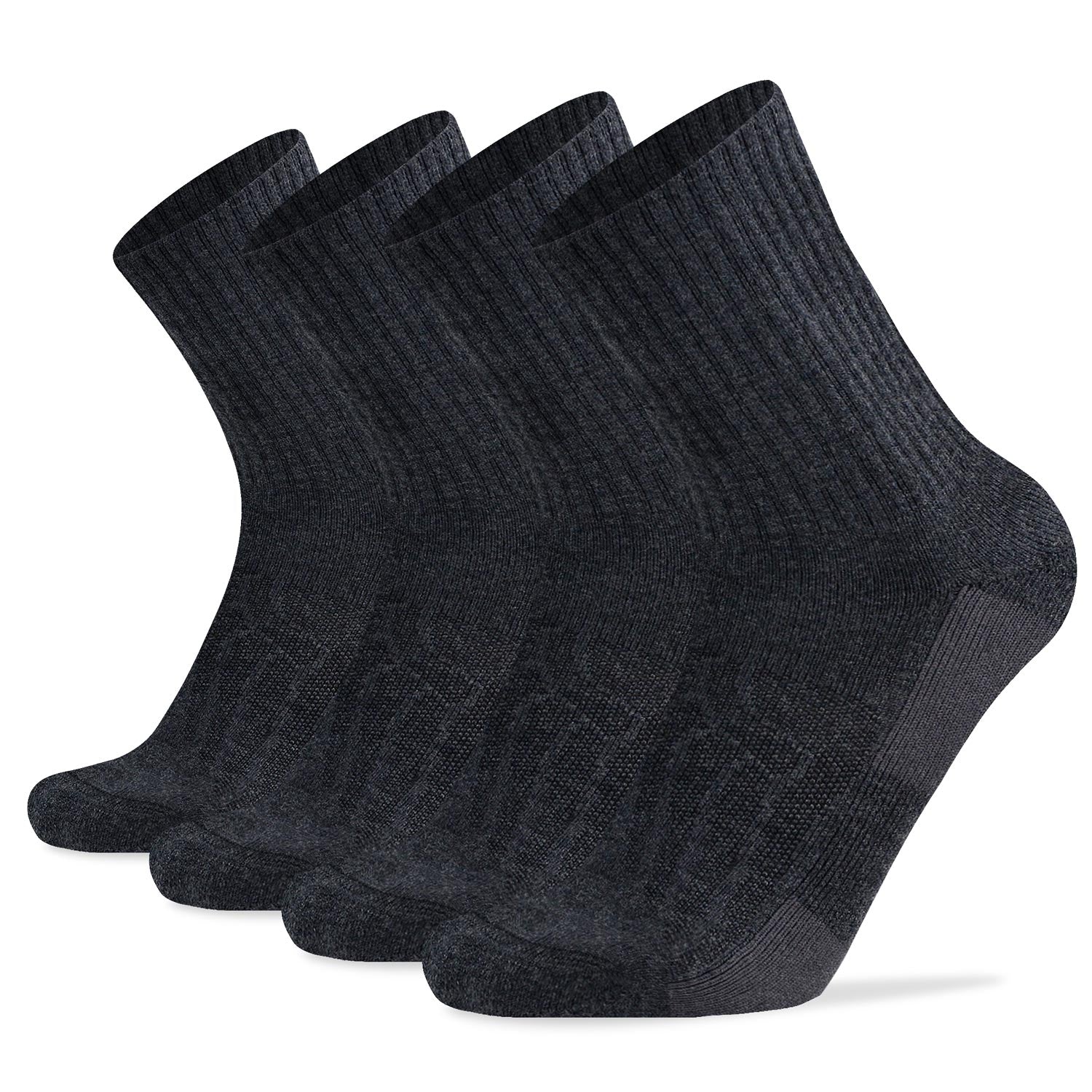 Socks Daze 4 Pack Merino Wool Cushioned Hiking Socks for Men Women-Socks Daze