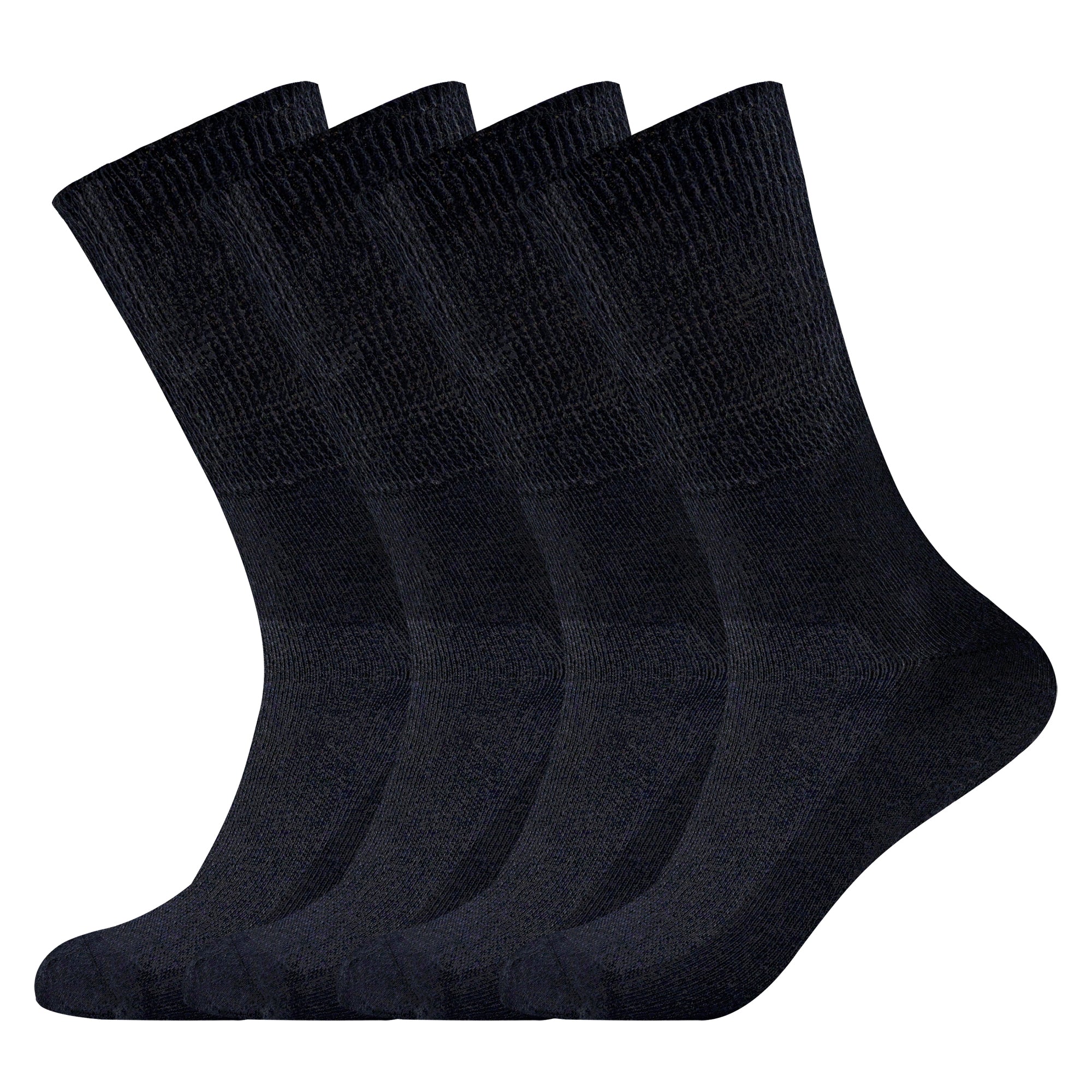 Socks Daze 4 Pack Non-Binding Top Diabetic Socks for Men Women, Thin Soft Crew Mid Calf Socks with Seamless Toe-Socks Daze