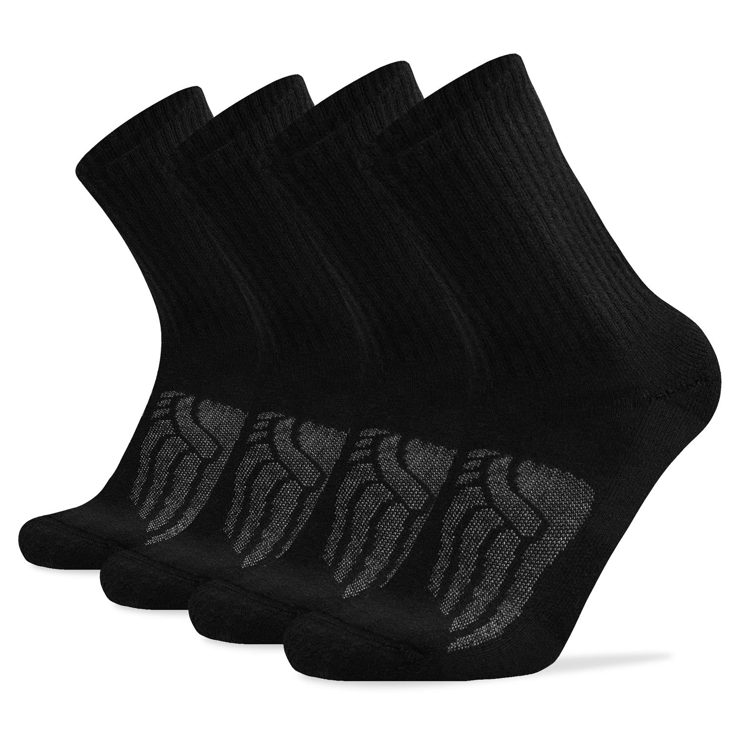 Socks Daze 4 Pack Merino Wool Cushioned Hiking Socks for Men Women-Socks Daze