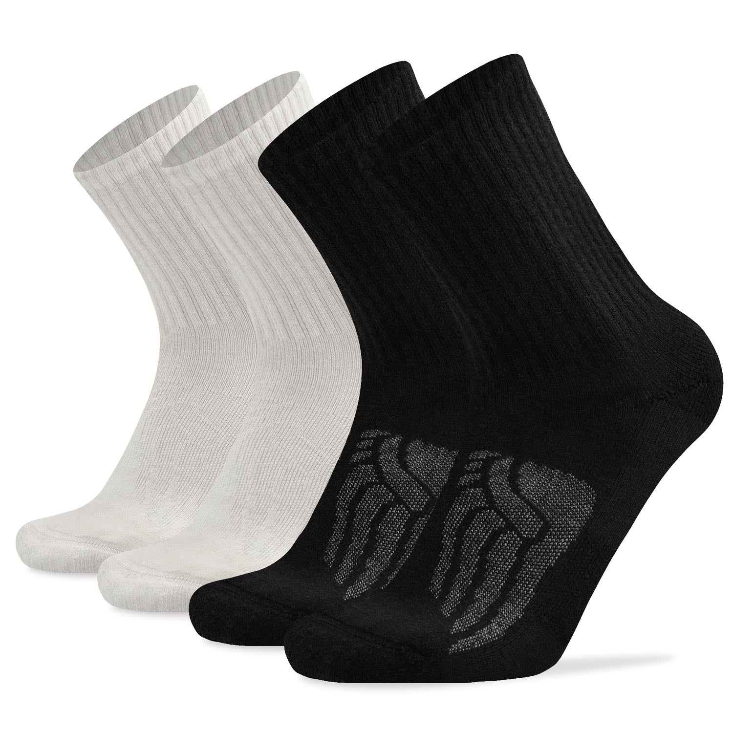 Socks Daze 4 Pack Merino Wool Cushioned Hiking Socks for Men Women-Socks Daze
