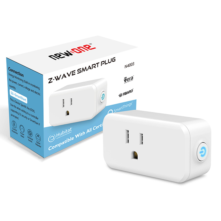NewOne Z-Wave Plug, Smart Outlet with Electricity Monitoring,Z-Wave Hub Required,Work with Wink, SmartThings, Vera, Fibaro & More