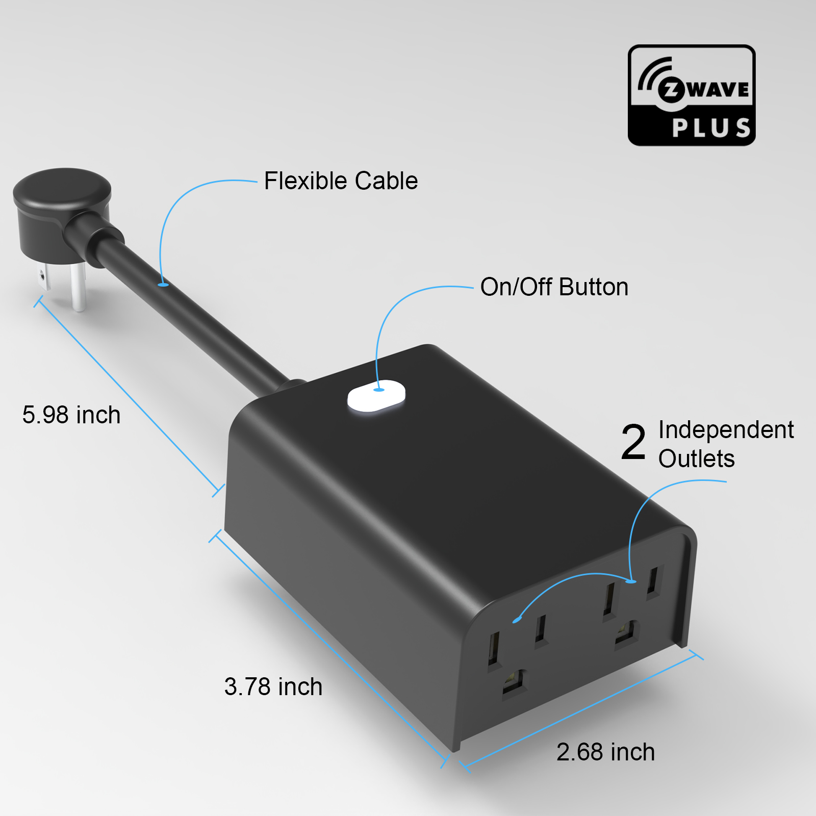 Z-Wave Plus Mini Size Smart Plug, IP65 Outdoor Use - China Smart Plug, Mini  Wireless Plug