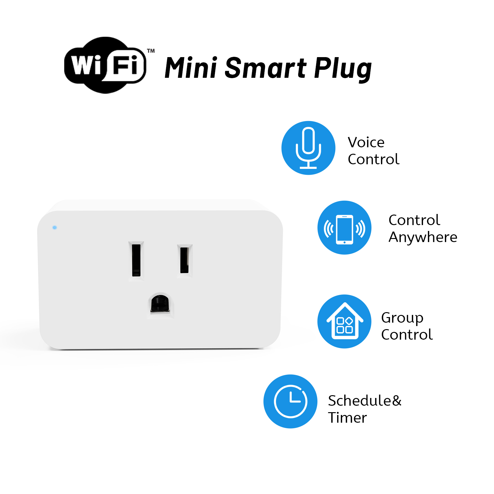 Wifi Smart Plug American Two in one Smart Socket 15a With - Temu
