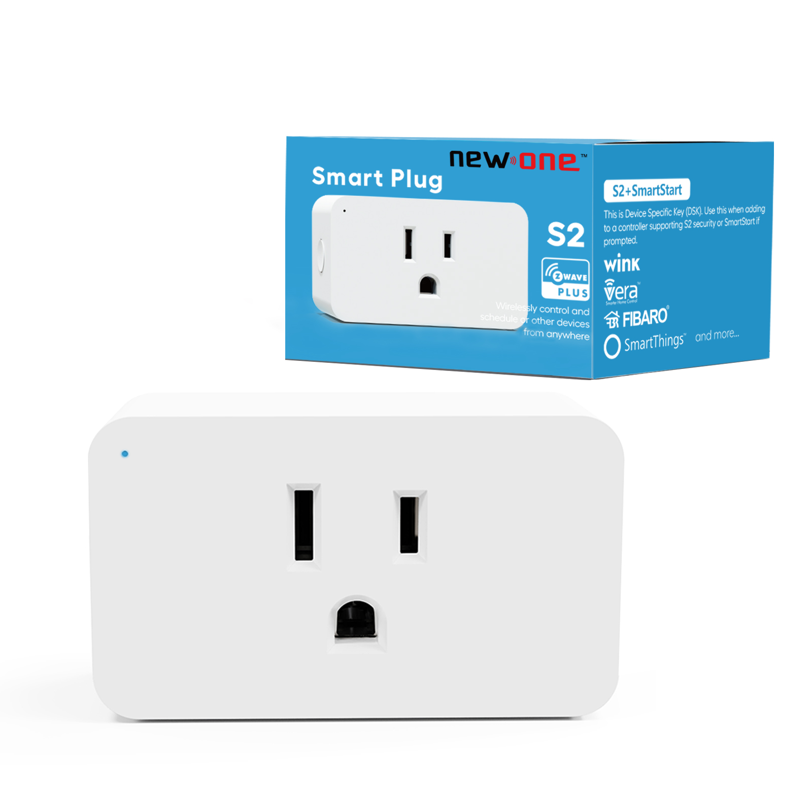 New One Z-Wave Plug, 15A 500 Series Zwave Smart Plug, Max Power 1800W Zwave  Plug Outlet, Z-Wave Hub Required, Compatible with Alexa,Google