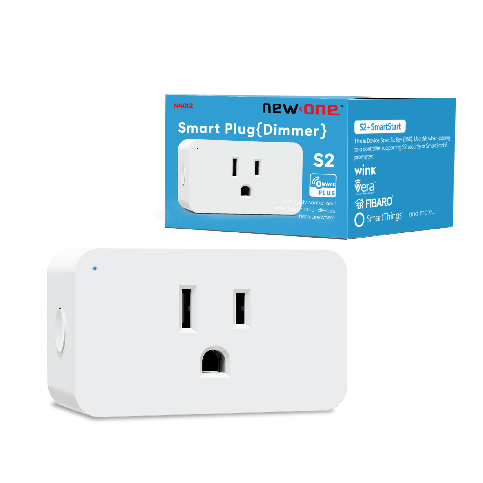 New One Z-Wave Plug, 700 Series Smart Dimmer Plug,Z-Wave Hub Required