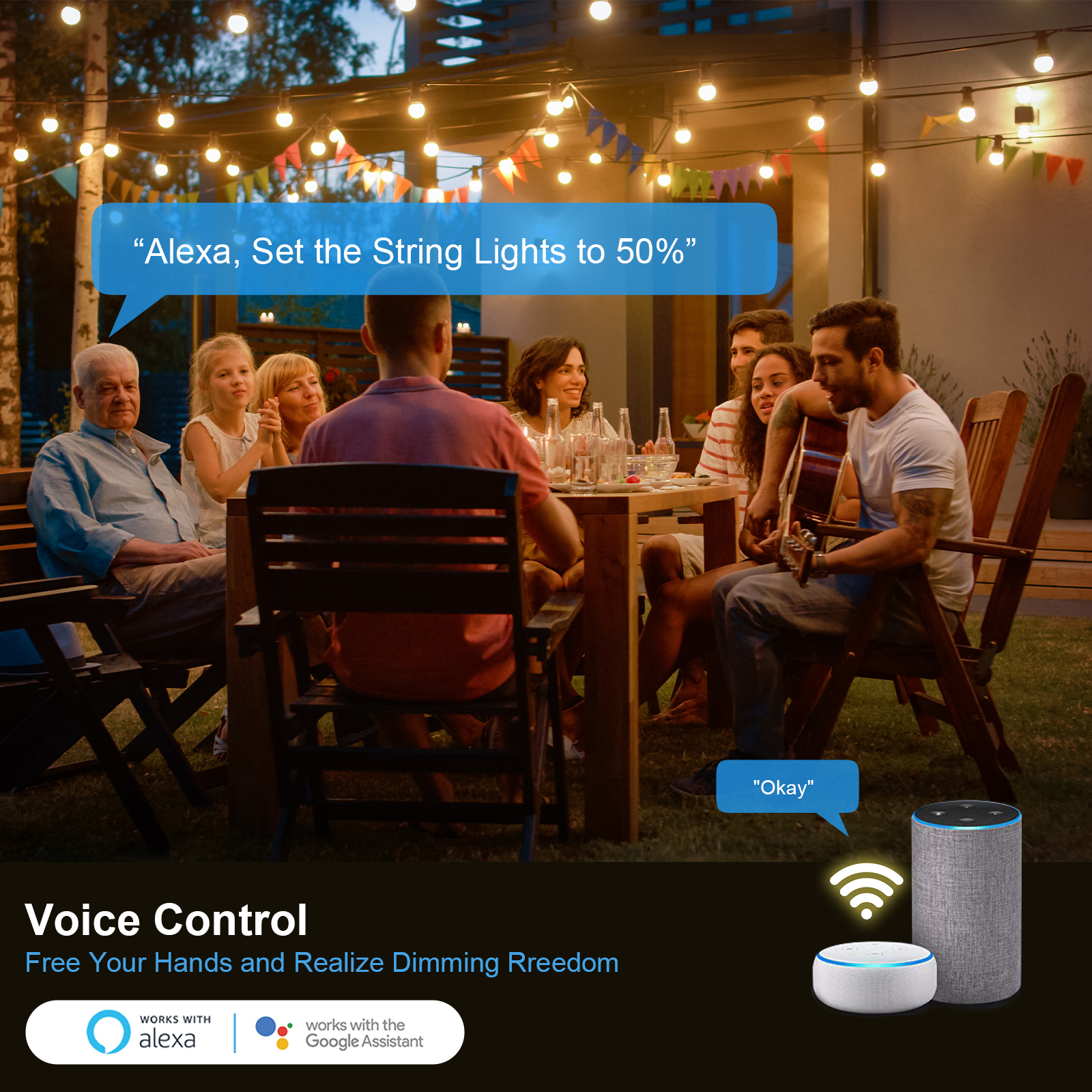 New One Wi-Fi Outdoor Smart Dimmer Plug, 2.4Ghz Wi-fi Only Smart Plug,