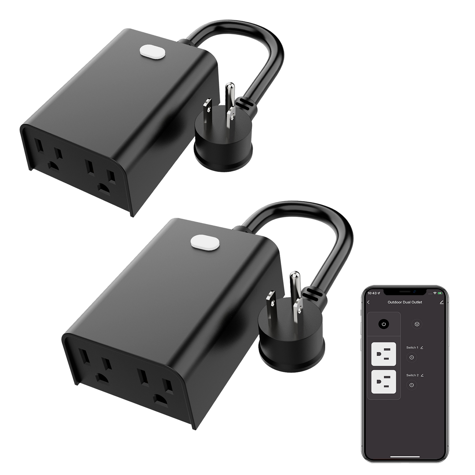 Xodo Smart Plug 120-Volt 1-Outlet Indoor/Outdoor Smart Plug (2