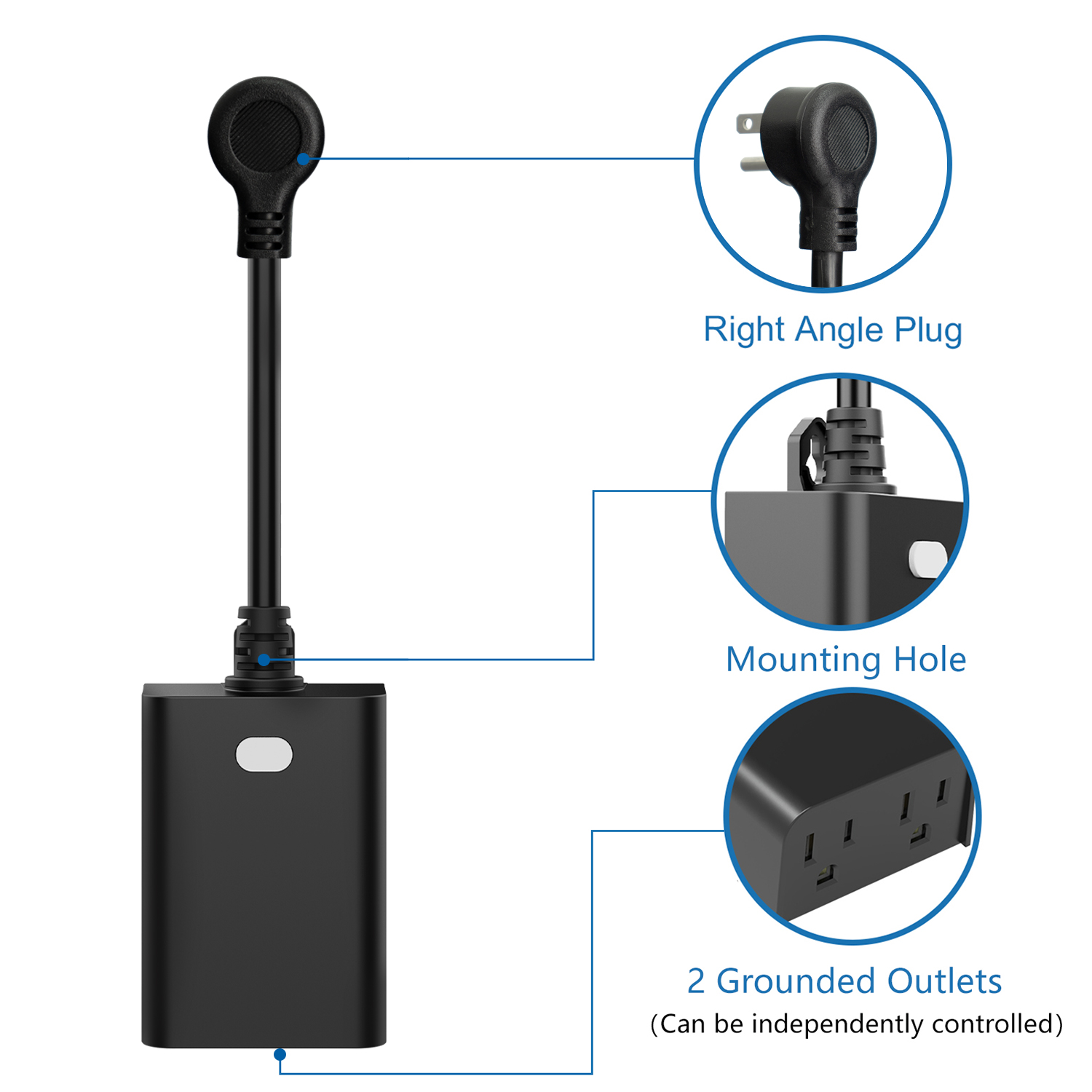Seedan Outdoor Smart Plug, Outlet Compatible with Alexa, Google