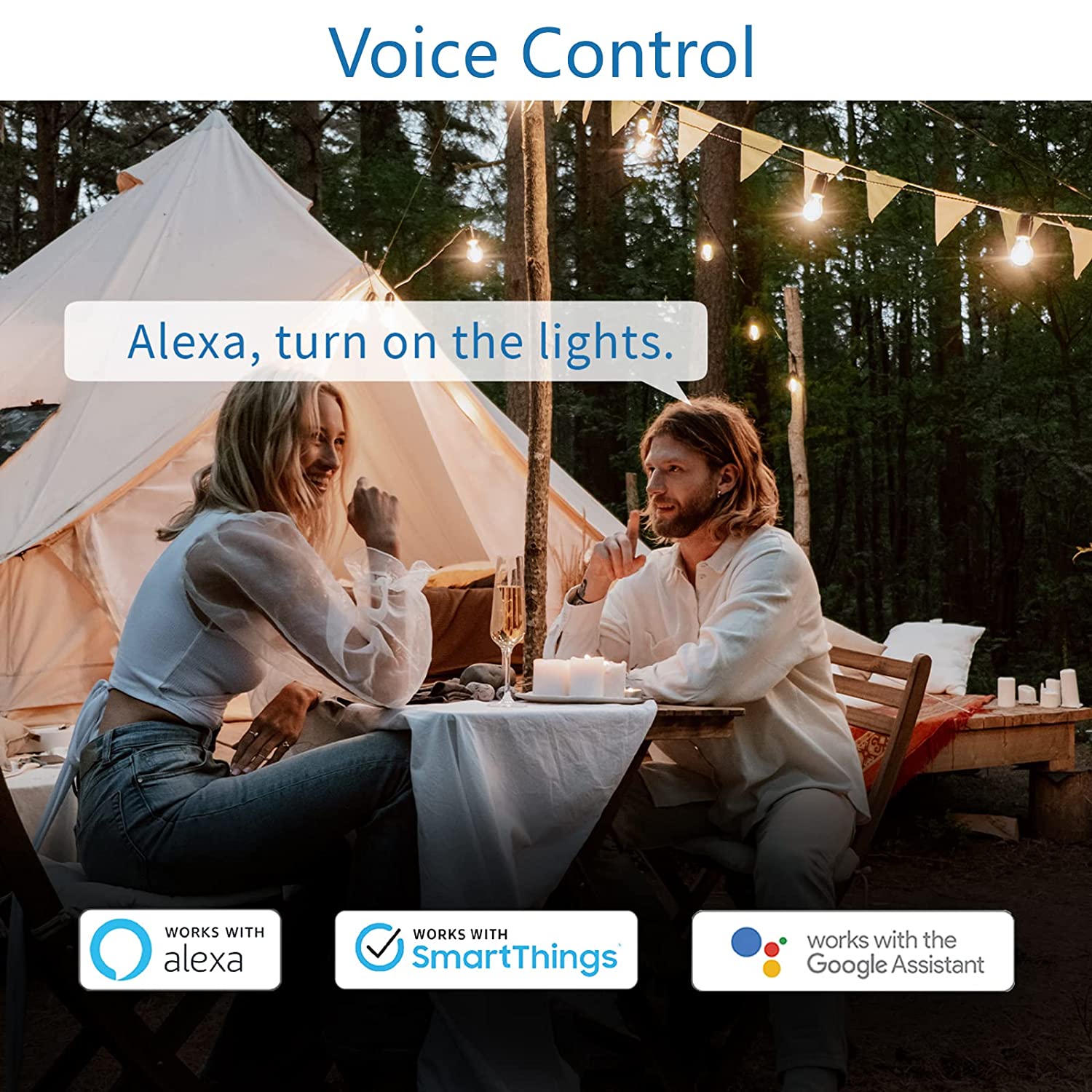 Seedan Outdoor Smart Plug, Outlet Compatible with Alexa, Google