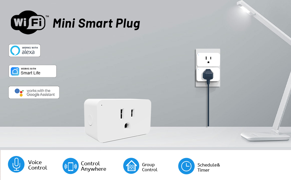 New One Wi-Fi Mini Smart Plug, Smart Socket Outlet 15A and max 1875W