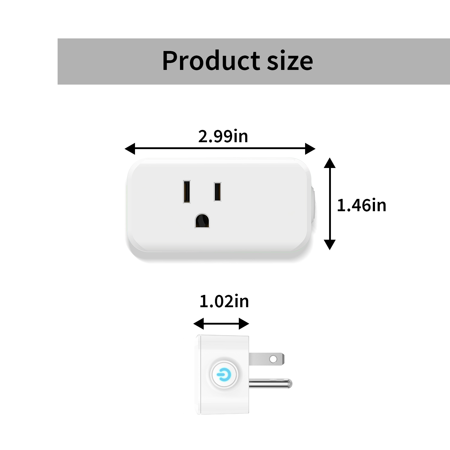 New One Z-Wave Plug, 700 Series Smart Dimmer Plug,Z-Wave Hub Required, 125V  60Hz Dimmable Smart Plug, Compatible with Alexa, Smartthings, Wink, Max