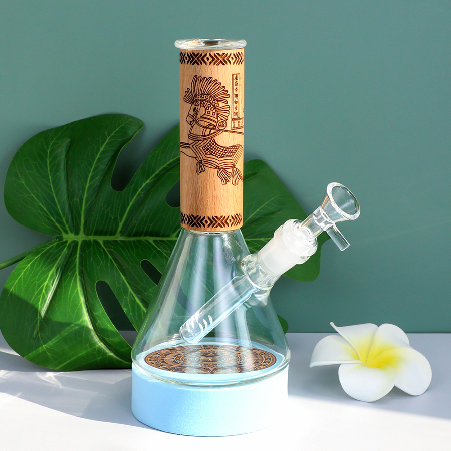 Wood glass filter water pipe
