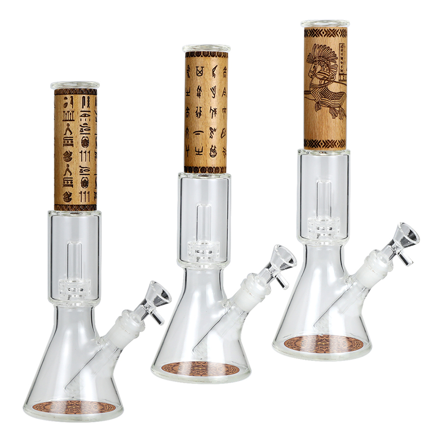 Wood glass filter water pipe