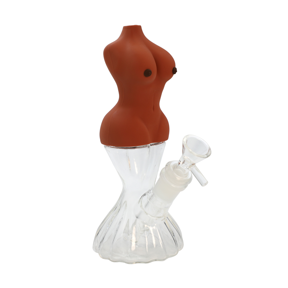 Naked Top Beauty Silicone+Glass Water Pipe