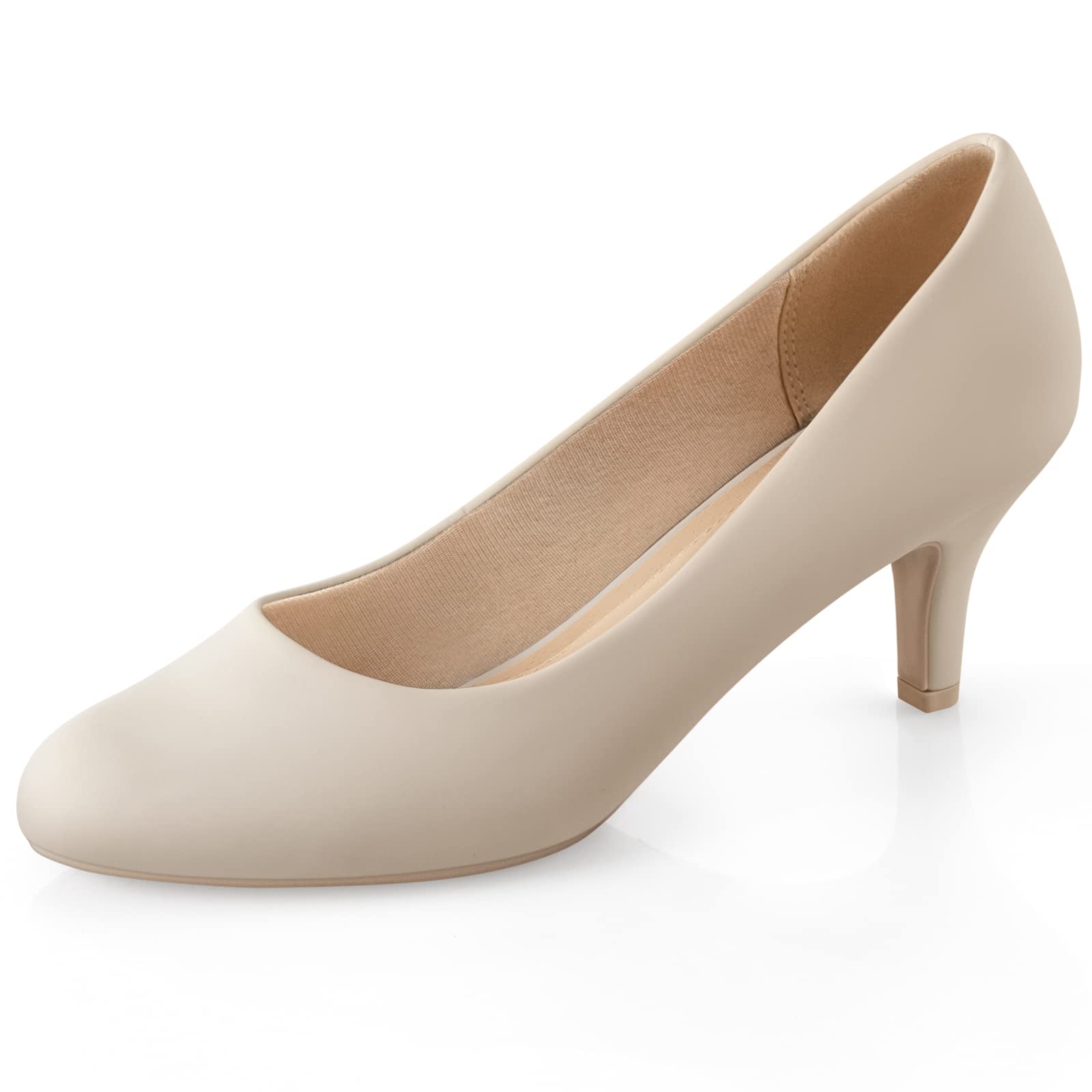 Ankis Pumps for Women -2.5 Inch Nude