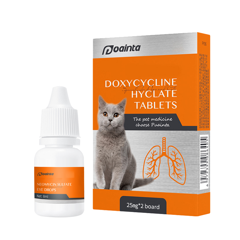 Cats Cold&Tears Bundle-Eye drops+Doxycycline Hyclate Tablets