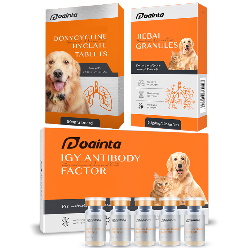 Dogs Cough Bundle-Doxycycline Hyclate Tablets+Jiebai Powder+IGY Immune