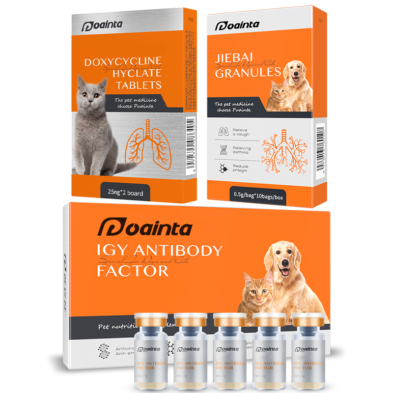Dogs Cough Bundle-Doxycycline Hyclate Tablets+Jiebai Powder+IGY Immune