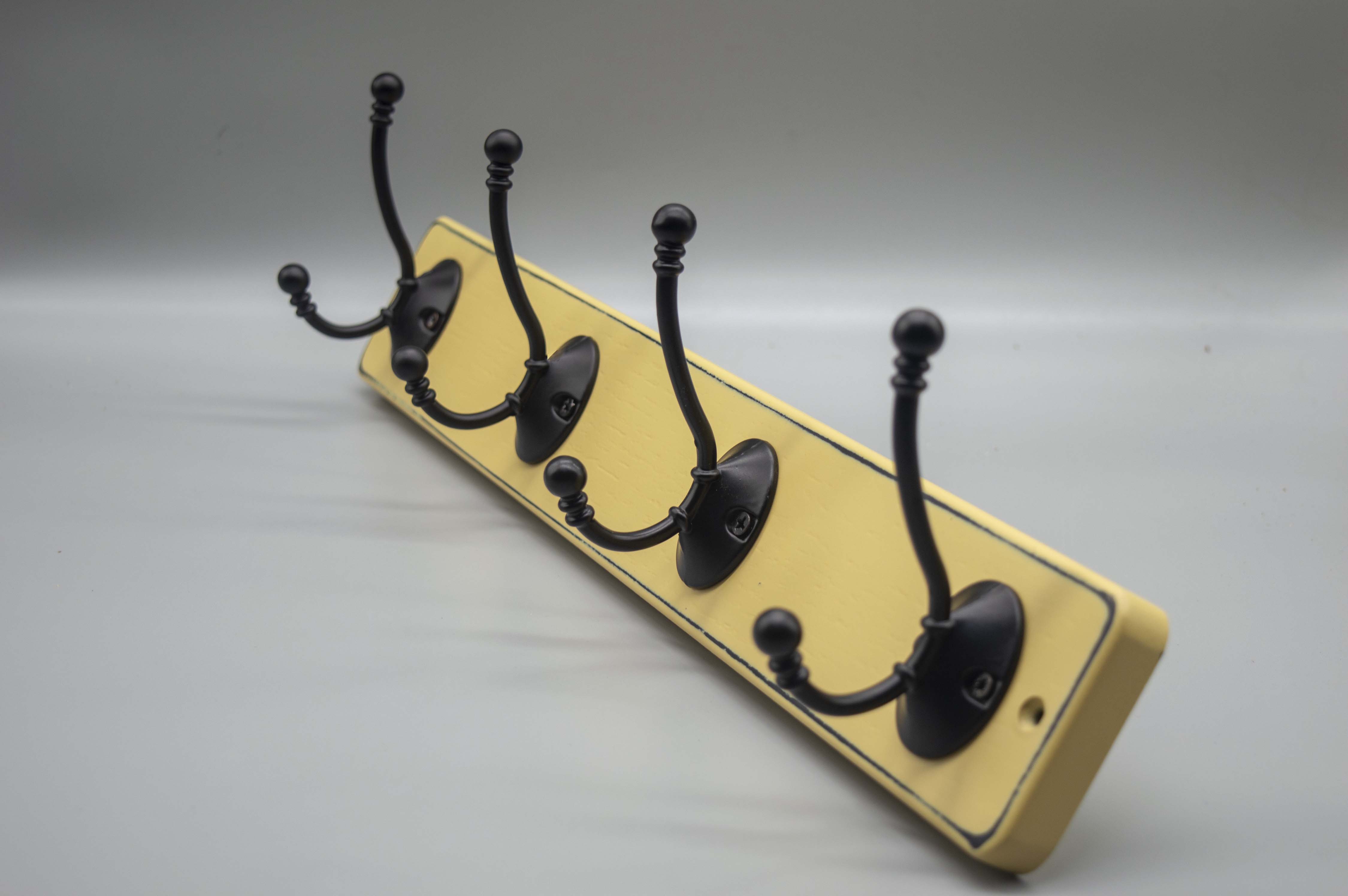 Ceramic double-hook coat rack