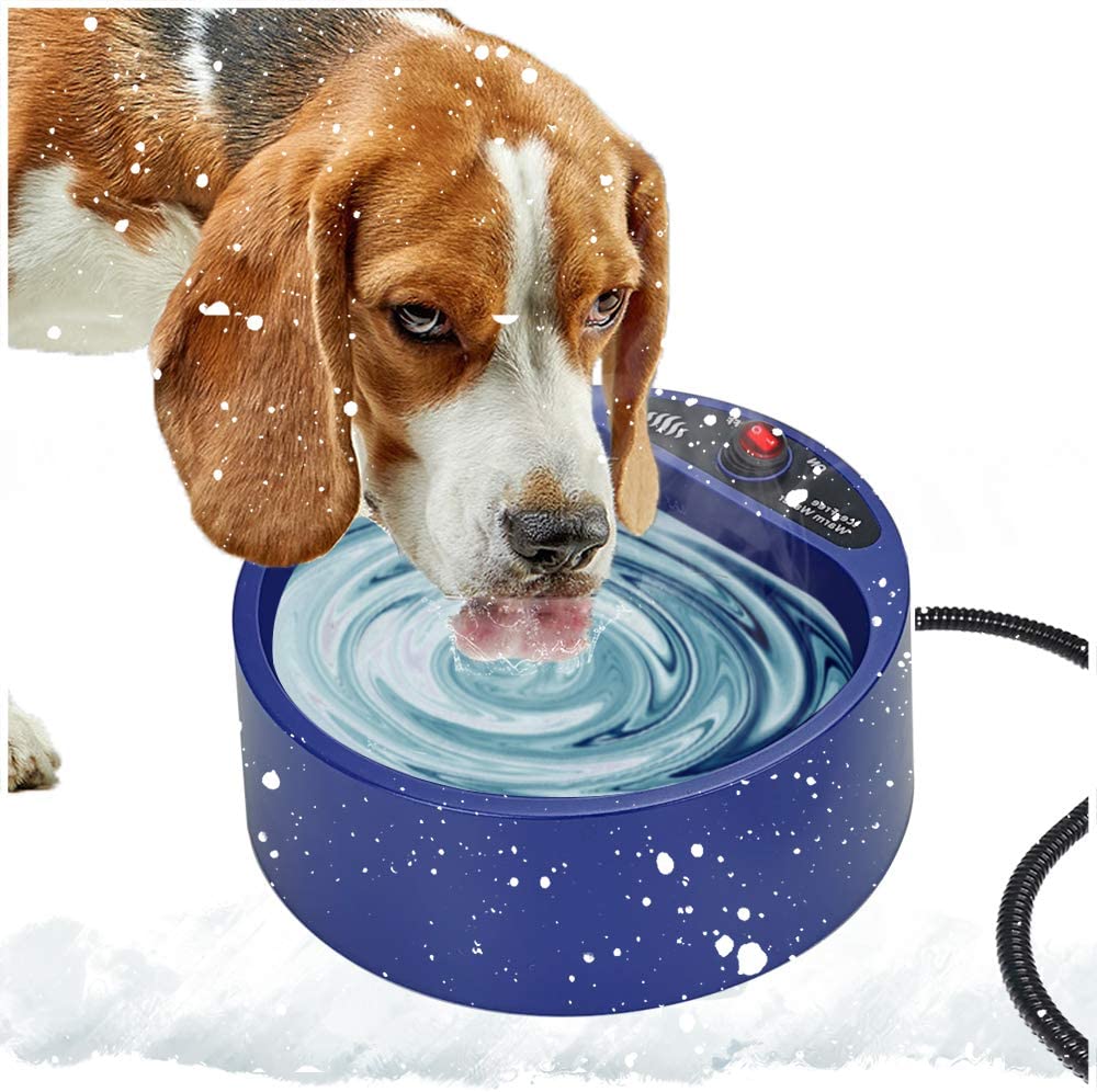 Heated Water Bowl for Outdoor Pet Dogs Cats(2200ml)