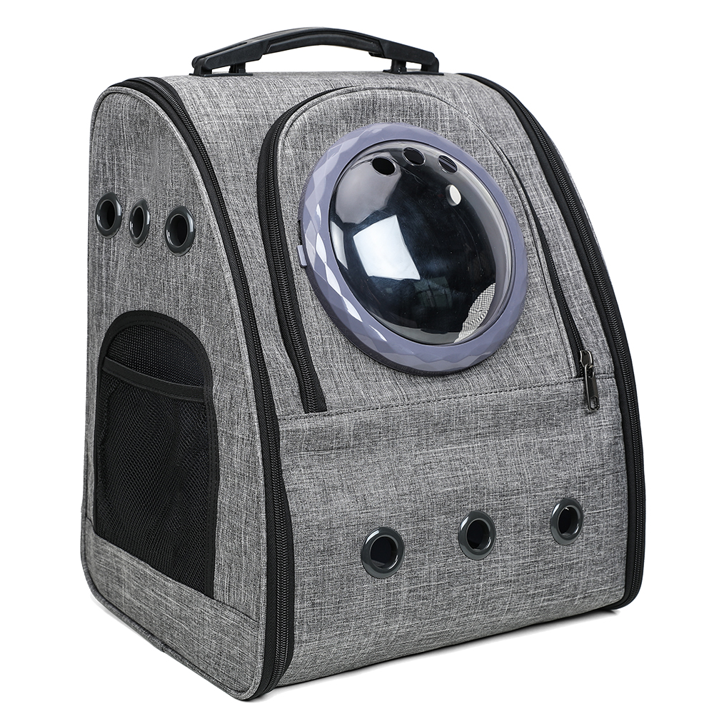 Pet Bubble Backpack(Oxford, Light Gray)