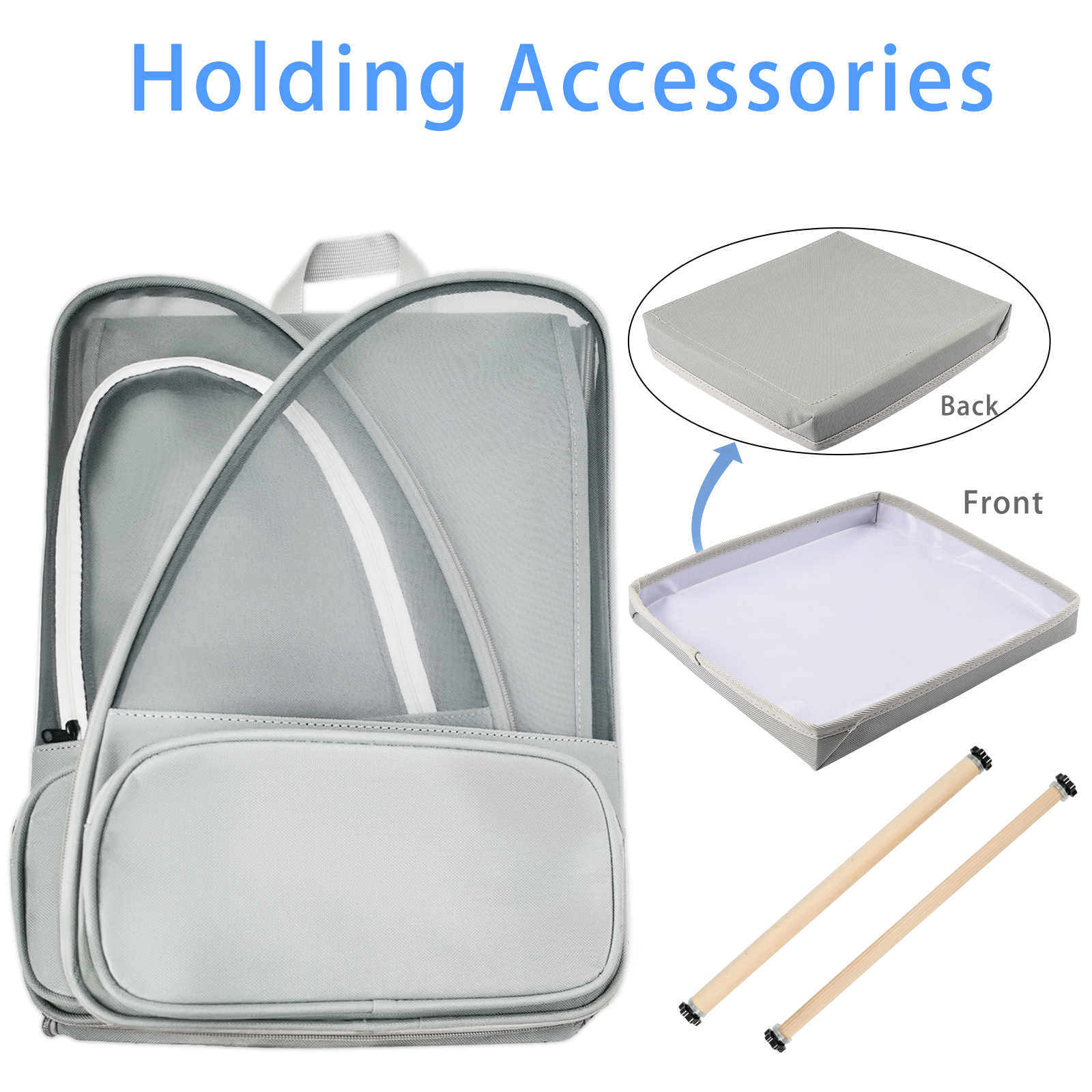 Bird Carrier Backpack for Travel Hiking (Gray)