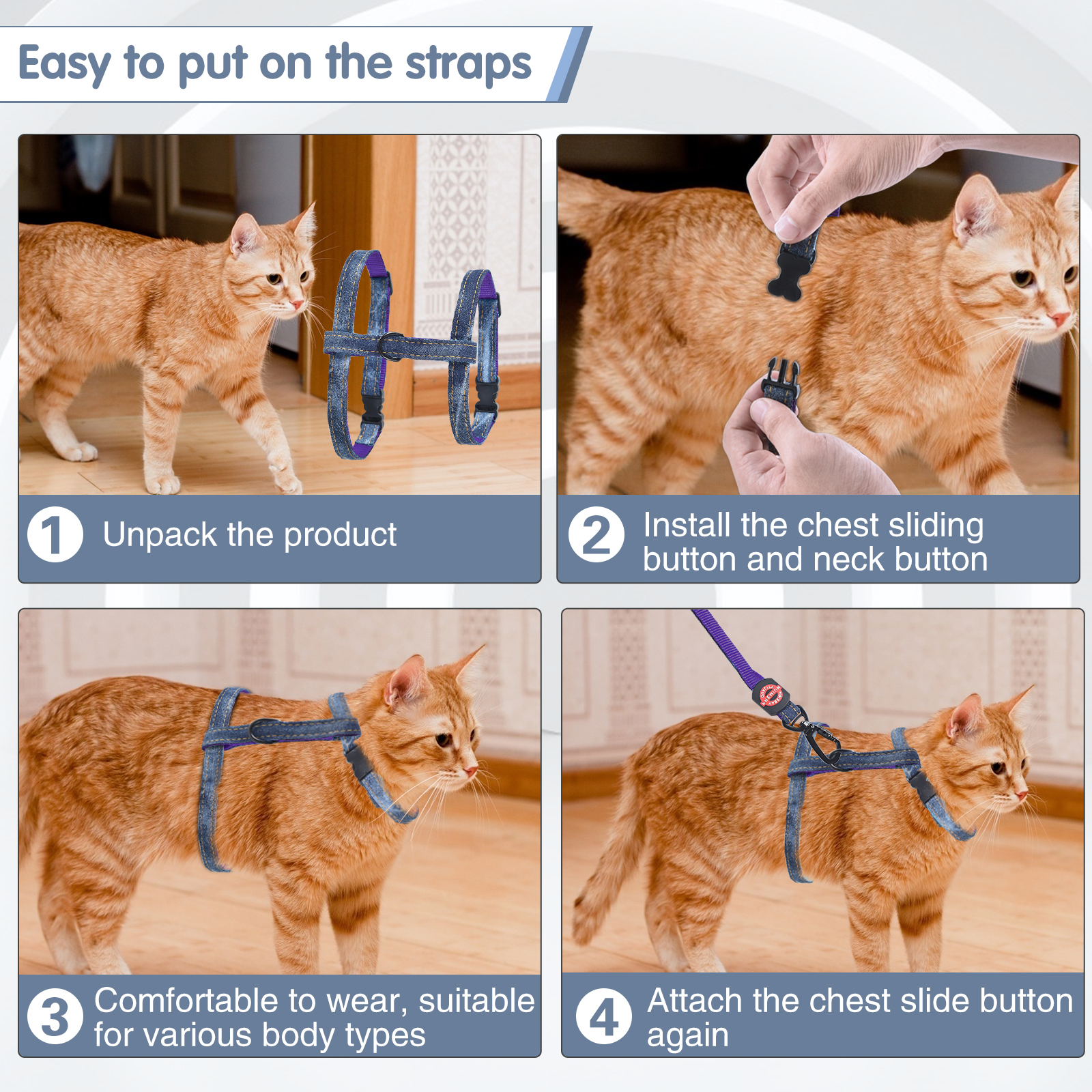 Cat Harness and Leash Set