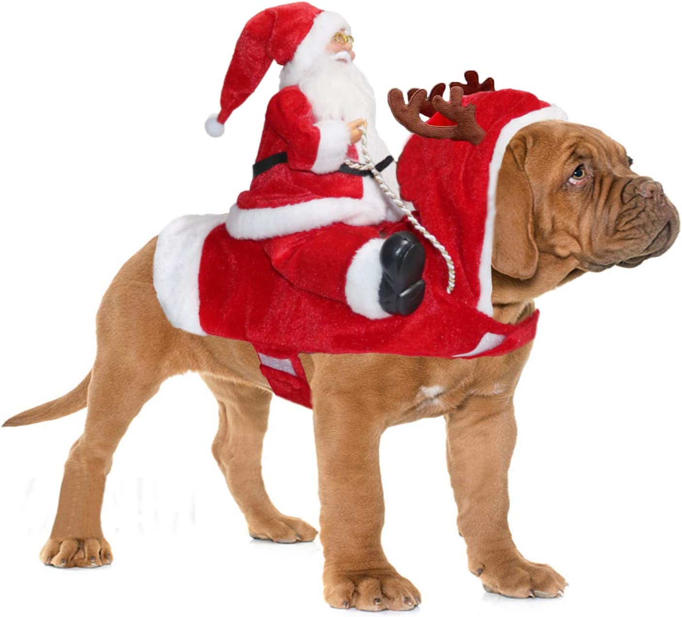 Santa Dog Costume - Santa Claus Riding Pet Cosplay Costumes