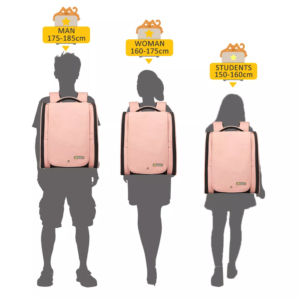 Pet Backpack Carrier with Roller Blind & Curtains (Black)