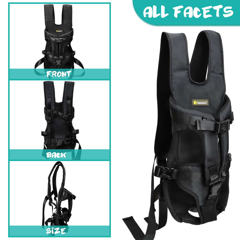 Dog Front Pack Carrier, Legs Out Dog Travel Bag