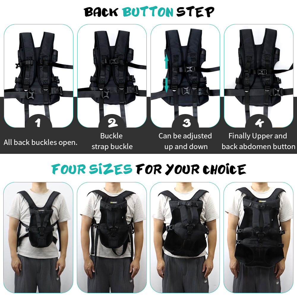 Dog Front Pack Carrier, Legs Out Dog Travel Bag