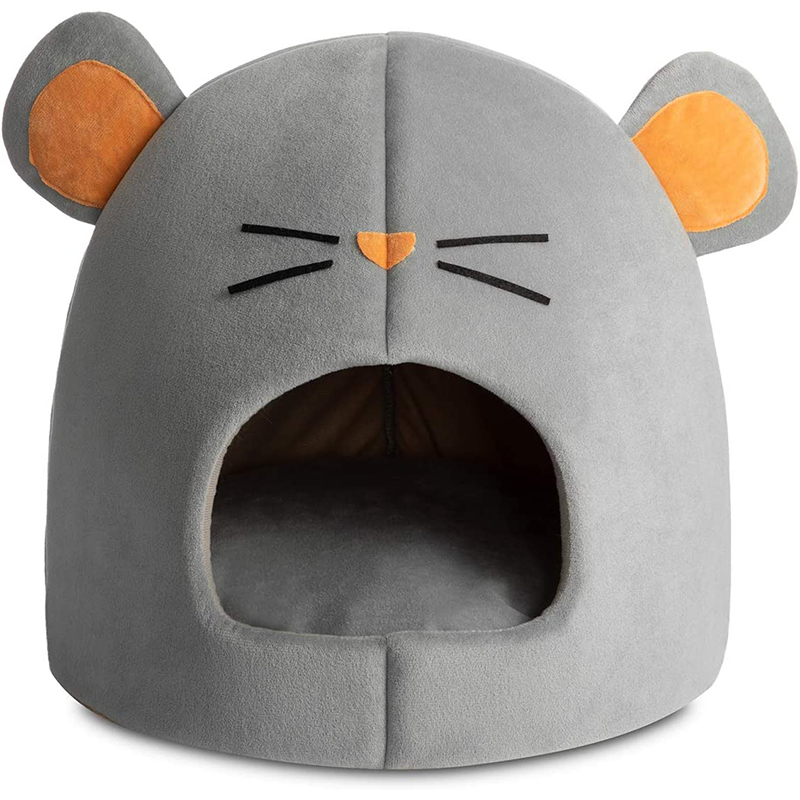 Hollypet Cozy Pet Bed Warm Cave Nest Sleeping Bed Puppy House for Cats, 16 x 16 inches